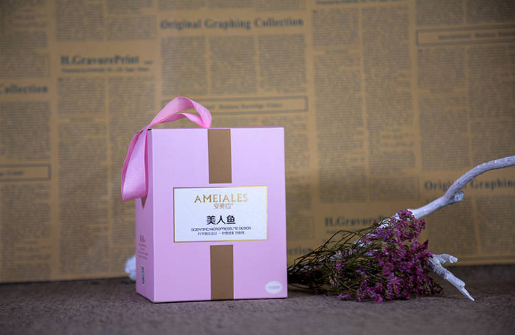 粉色美人鱼袜子卡纸盒1