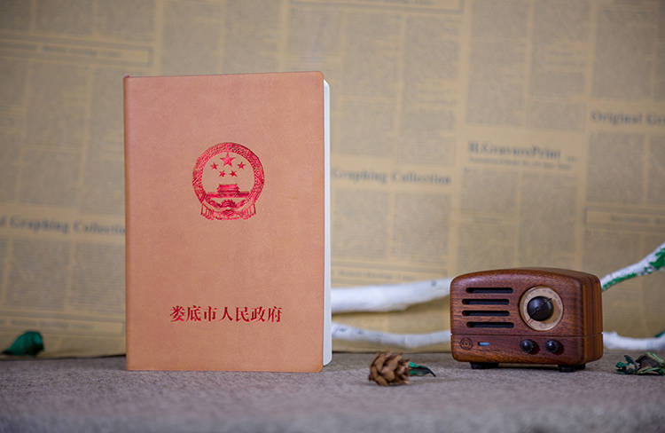 娄底人民政府皮质笔记本