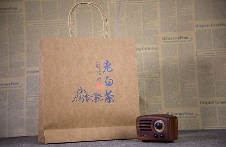 老白茶牛皮纸手提袋