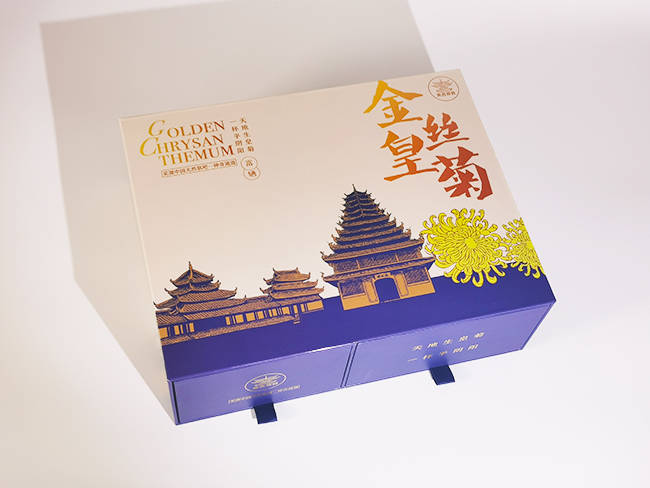 金丝皇菊抽屉礼盒包装3