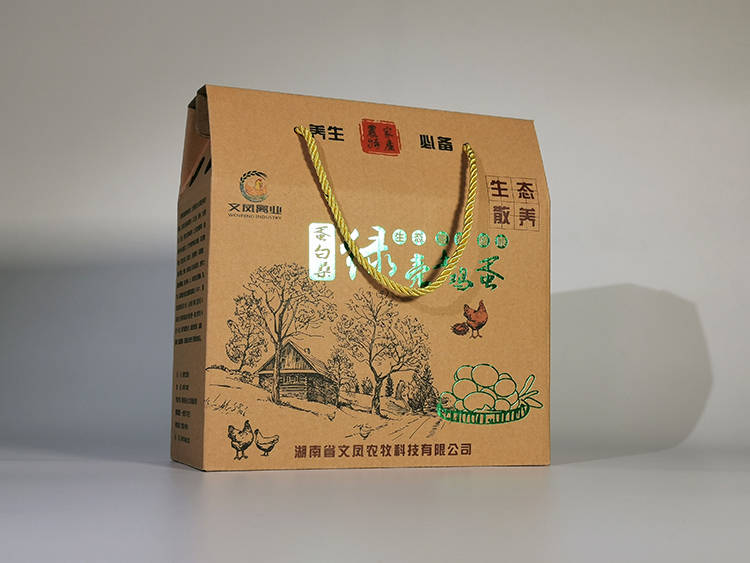 绿壳土鸡蛋牛皮纸盒1