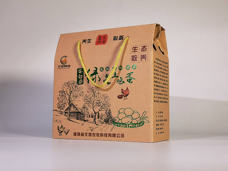 绿壳土鸡蛋牛皮纸盒3