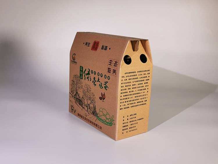 绿壳土鸡蛋牛皮纸盒3